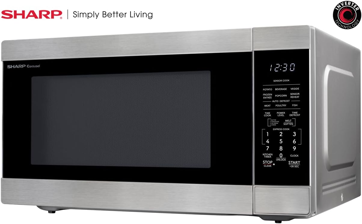 SHARP Countertop Microwave Oven with Removable 16.5