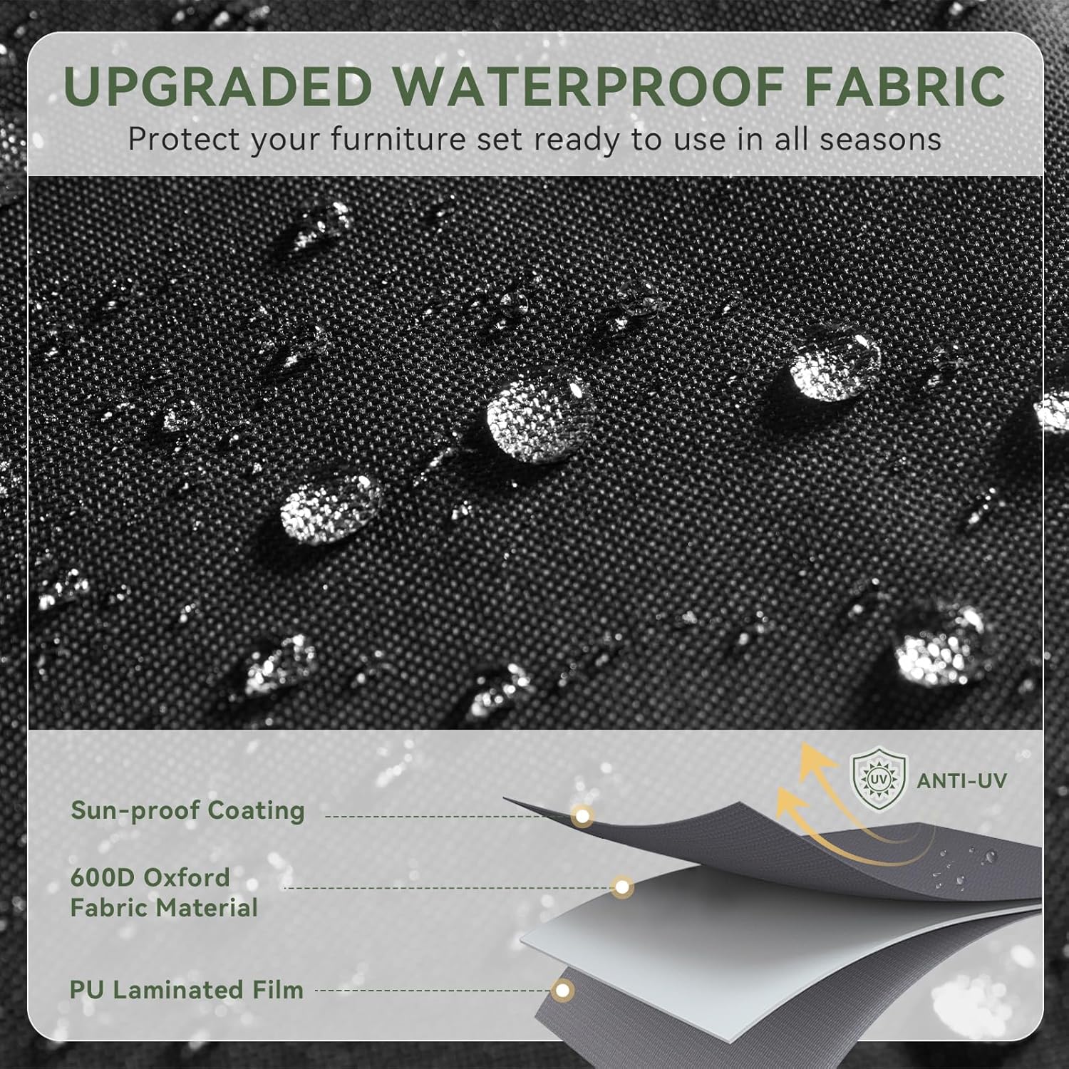 Aoxun Outdoor Patio Furniture Set with 44'' Fire Pit Table, 7 Pcs Outdoor Patio Furniture Sets with 4in Thicken Cushion, Widen Armrests Wicker Outdoor Sectional for Backyard (Waterproof Cover Include)