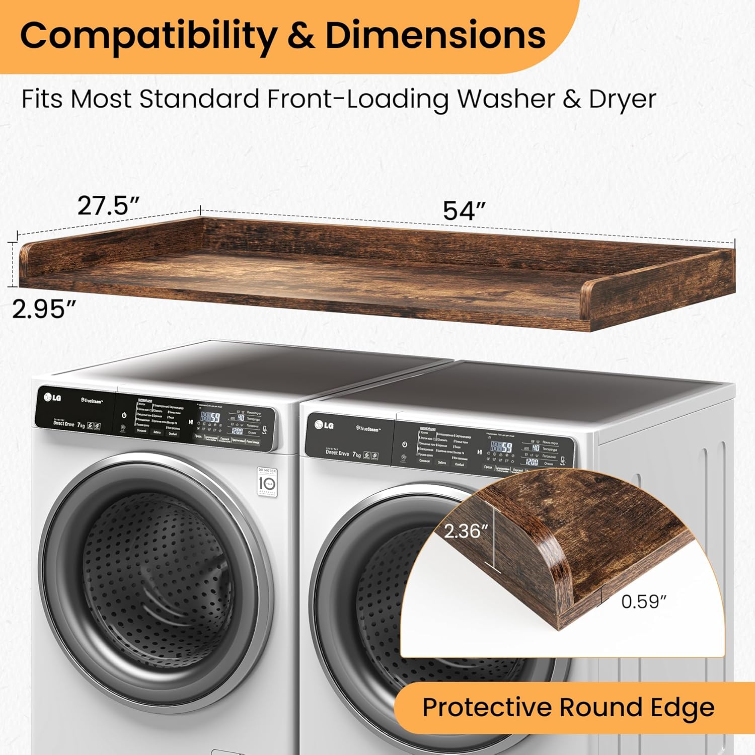 Washer Dryer Countertop, 27.5