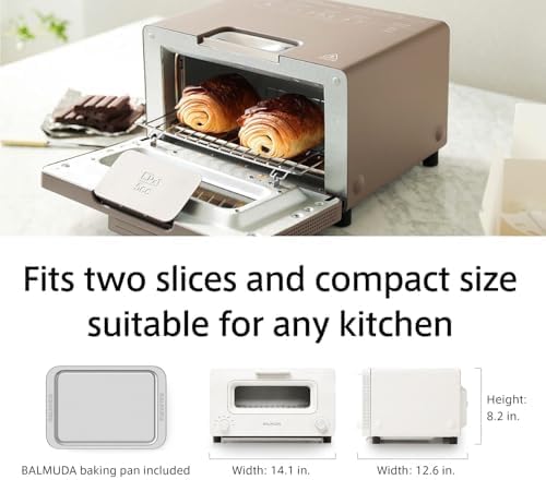 BALMUDA The Toaster | Steam Oven Toaster | Compact Size 14.1