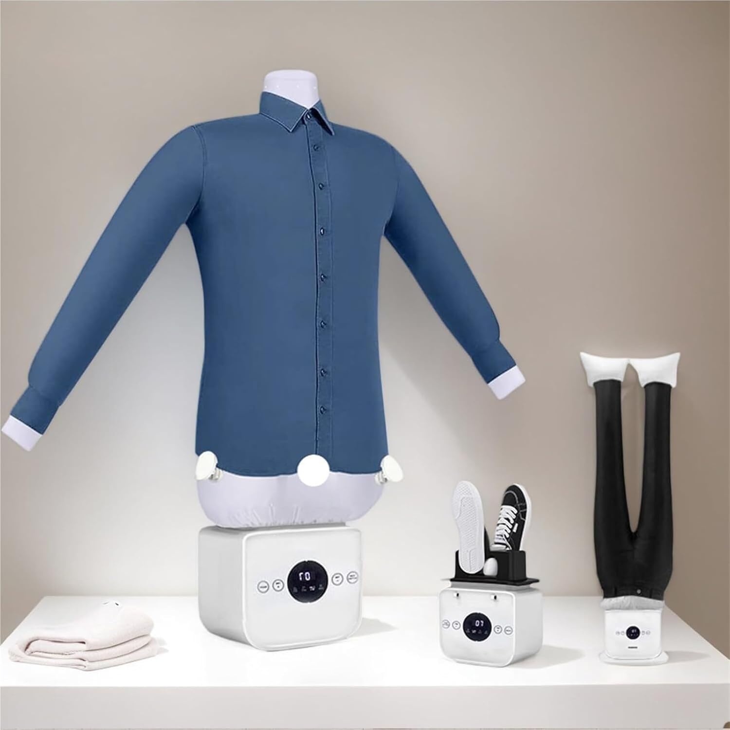 Automatic Ironing Machine for Home,Vertical Steam Closet for Clothes,Portable Electric Clothes Dryer,Inflatable Shirt,8Minutes Ironed Dry