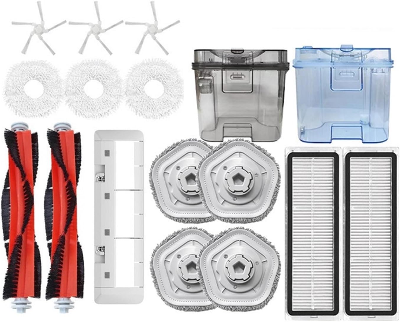 Compatible with Dreame Bot W10 / W10 PRO Accessories Robot Vacuum Cleaner HEPA Filter Main Side Brush Mop Cloth Pad Replacement Parts(20PCS)