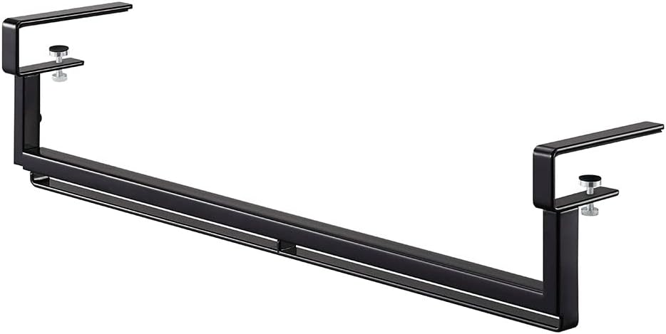 Yamazaki 5647 Telescopic Under Shelf Storage Hanger, Black, Approx. W 18.3-31.5 x D 3.9 x H 4.3 inches (46.5-80 x 10 x 11 cm), Tower, Over Washing Machine Storage, Hanging, Laundry Storage