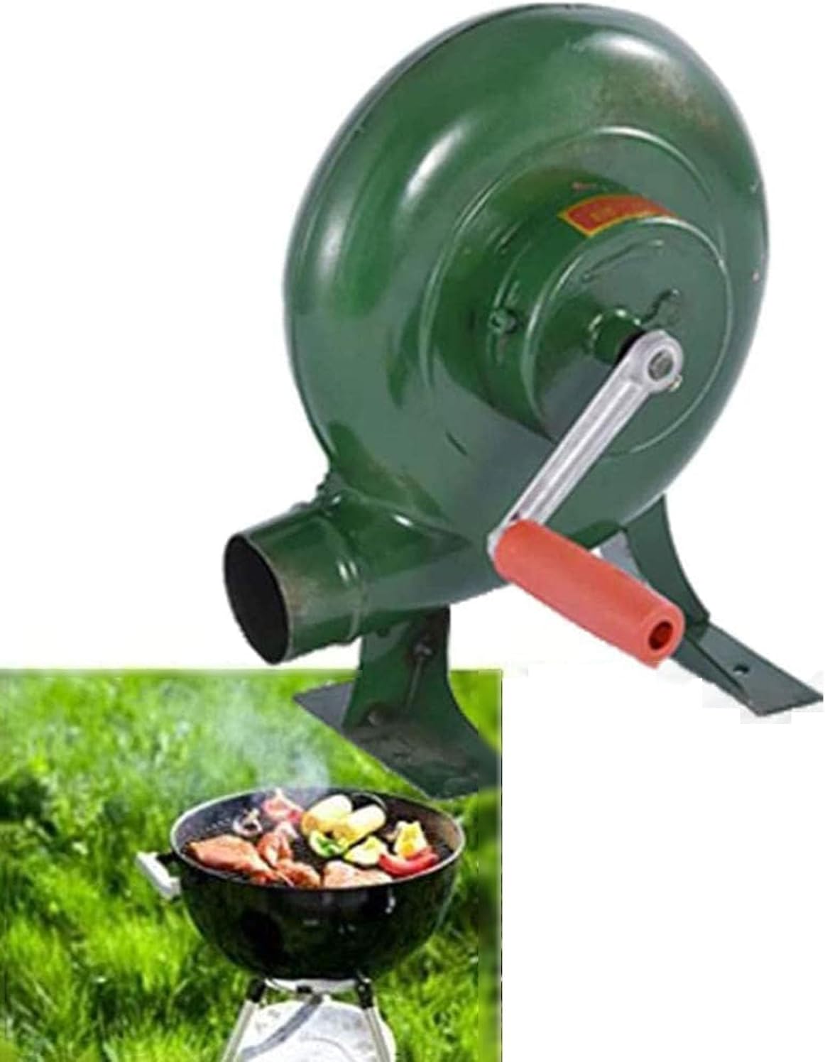 Hand Crank Blacksmith Forge Blower Manual Iron Gear BBQ Blower Small Hand Crank Fan Air Blower Charcoal Fire Barbecue Bellows Grill Camping Cooking Stove Accessories(Size:350W,Color:One Color)