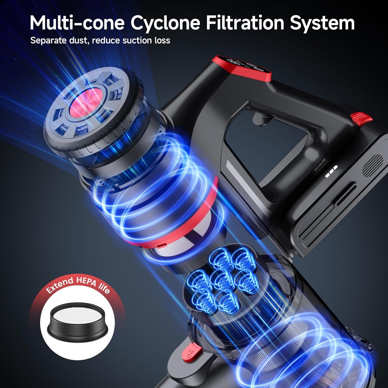 VC2 Cordless Vacuum Cleaner and Replacement Floor Brush