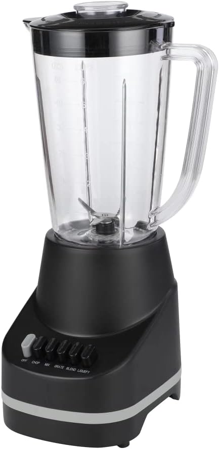 Speed Blender, 360W High Power Countertop Blenders for Kitchen, 48 Oz Blender Glass Jar for Shakes, Ideal for Smoothies,Crush Ice,Purees,1.5L jar, Black