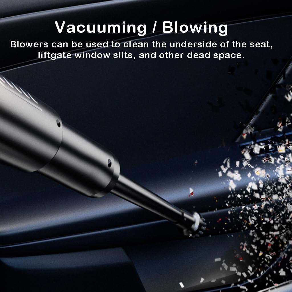 KITCISSL Small Car Vacuum Cleaner High Power Hand Held Vacuum Cordless for Home, Wireless Handheld Car Vacuum Cleaner Portable Dust Buster Hand Vacuum for Pet Hair, Stairs (Color : Gray A)