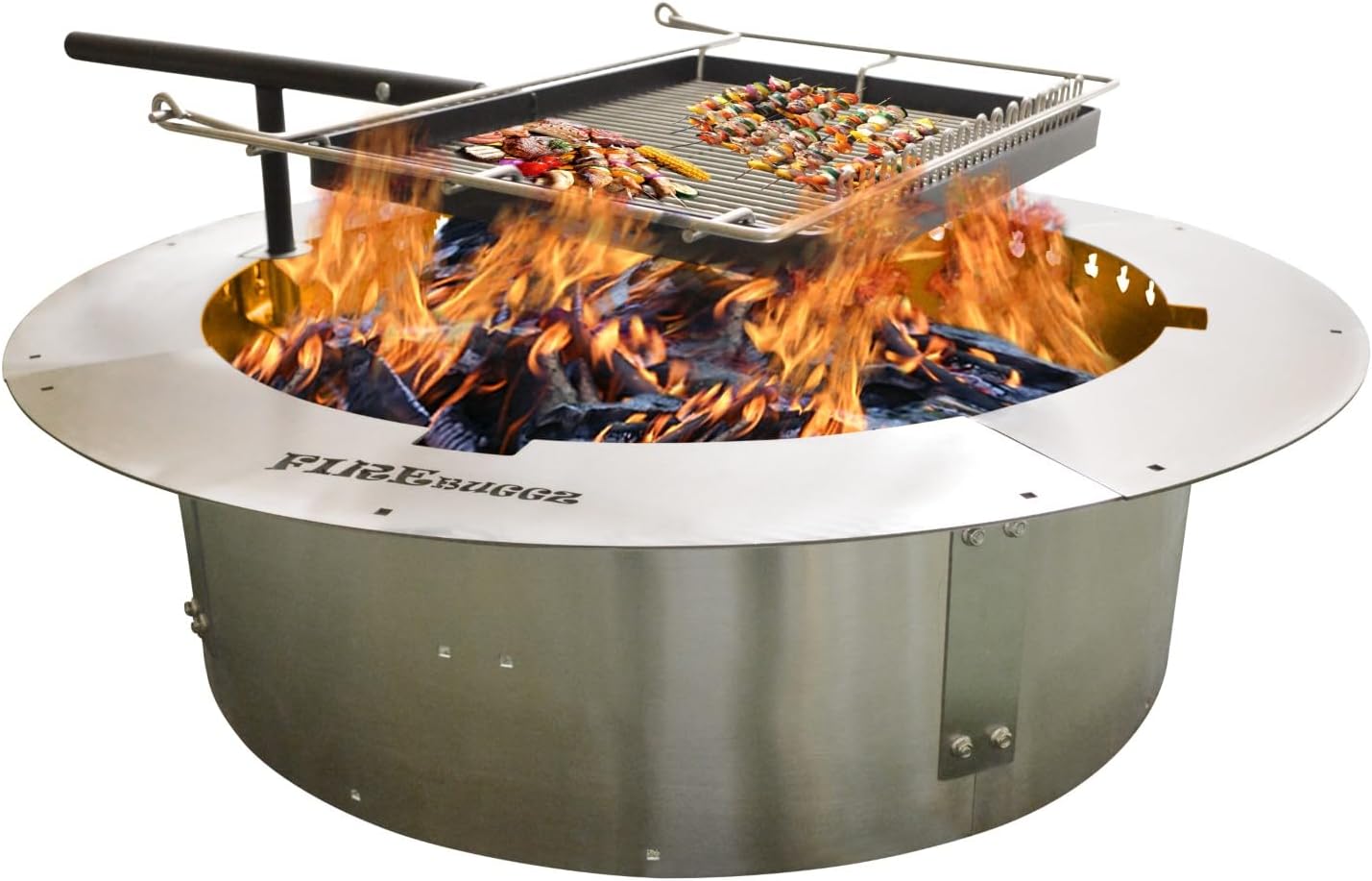 Firebugzz Smokeless Fire Pit Insert with Swivel Grill – 29