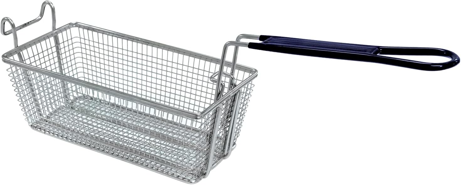 Bayou Classic 700-186 Fry Basket For 4-gal Stainless Bayou Fryer Features Cool Touch Handle Wire Mesh Basket Perfect For Frying Fish Shrimp Chicken Onion Rings Hushpuppies and Fries