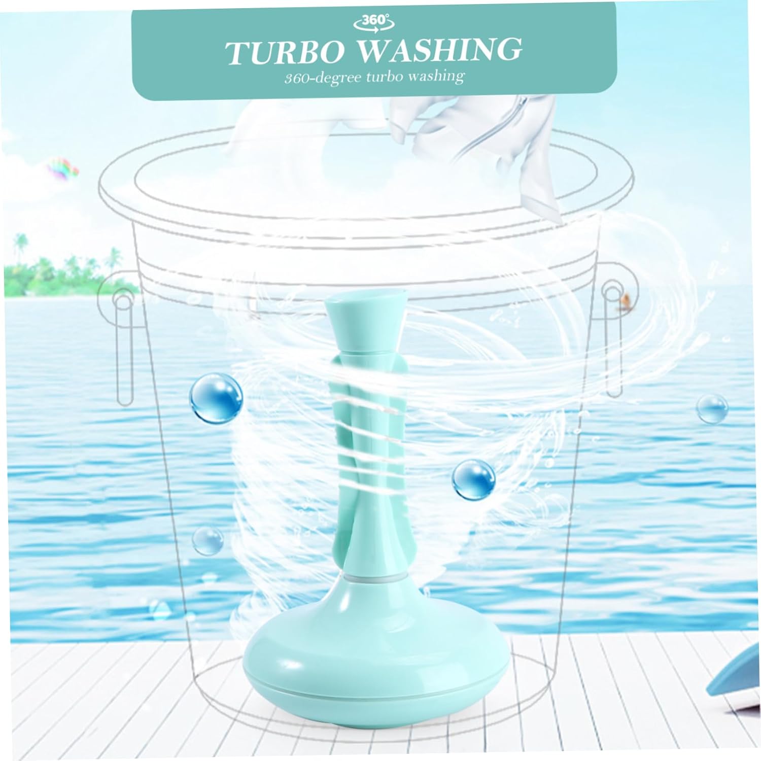 USB Portable Mini Washing Machine Ultrasonic Turbine Washer for Travel Compact Laundry Solution for Apartments Household Mini Washer