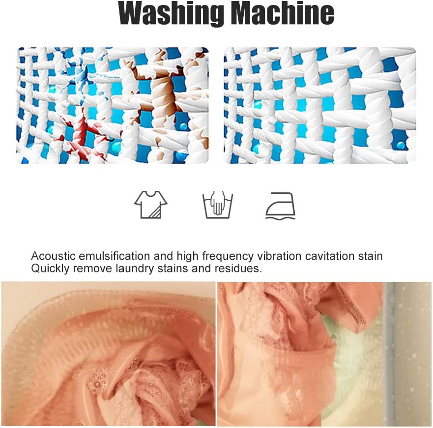 Portable Laundry Washer, 8L Capacity, Desktop Underwear Washing Machine, Quick Spots Removal, Supports Spiral Water Flushing, Low Wear to Clothes, for Underwear, Baby Clothes