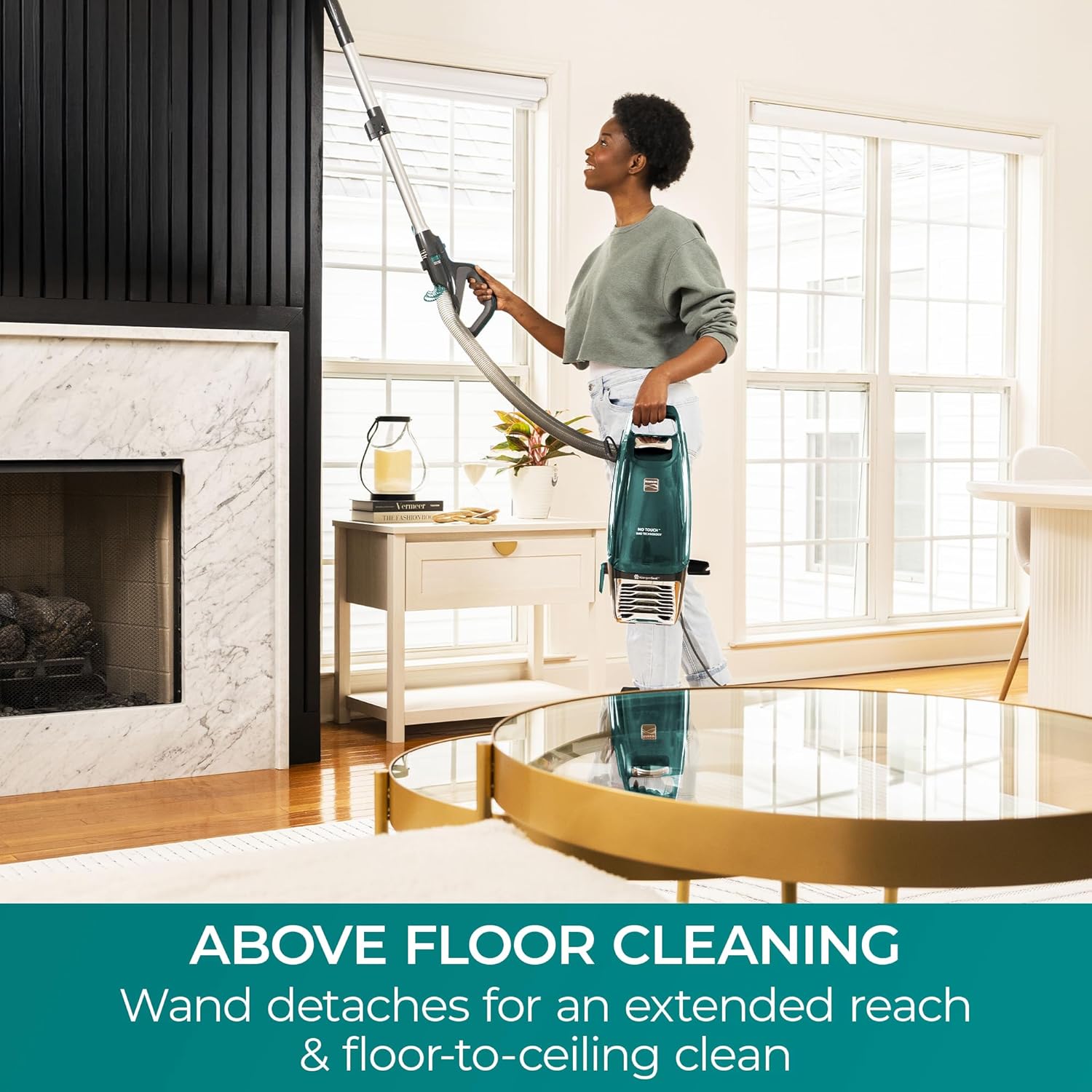 Kenmore Intuition Bagged Upright Vacuum Lift-Up Carpet Cleaner 2-Motor Power Suction with HEPA Filter, 3-in-1 Combination Tool, HandiMate for Floor, Pet Hair, 14pounds, Green