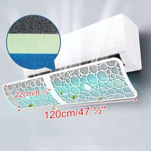 Bottom-mounted Air Vent Deflector, Universal Adjustable Air Conditioner Deflector, Air Deflector for Wall-mounted Air Conditioner