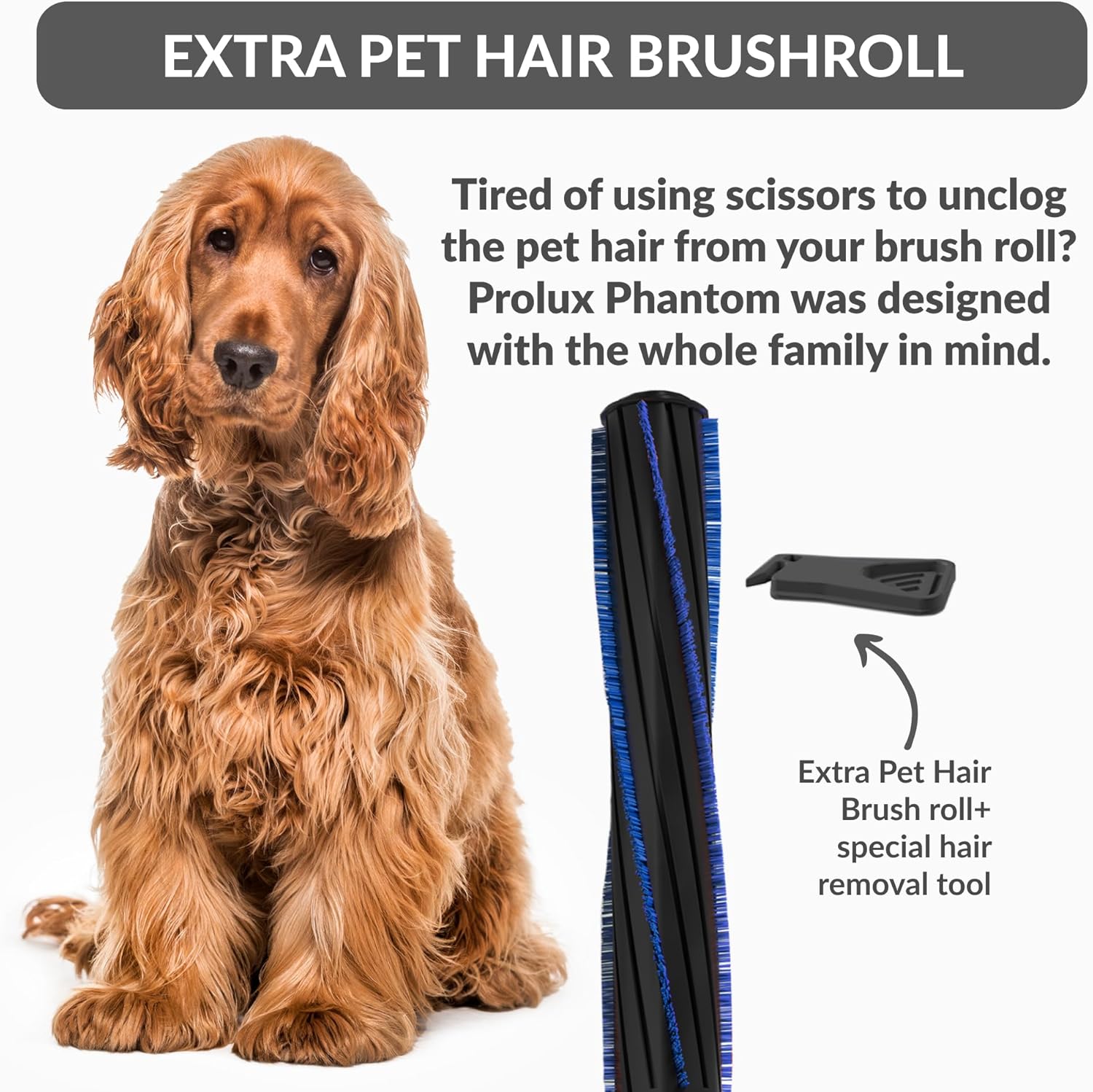 Prolux Phantom Canister PET Vacuum Cleaner, Wessel Werk EBK250 Power Nozzle, Quick Clean, Lightweight, HEPA Filter, Adjustable Suction, Cleans All Surfaces