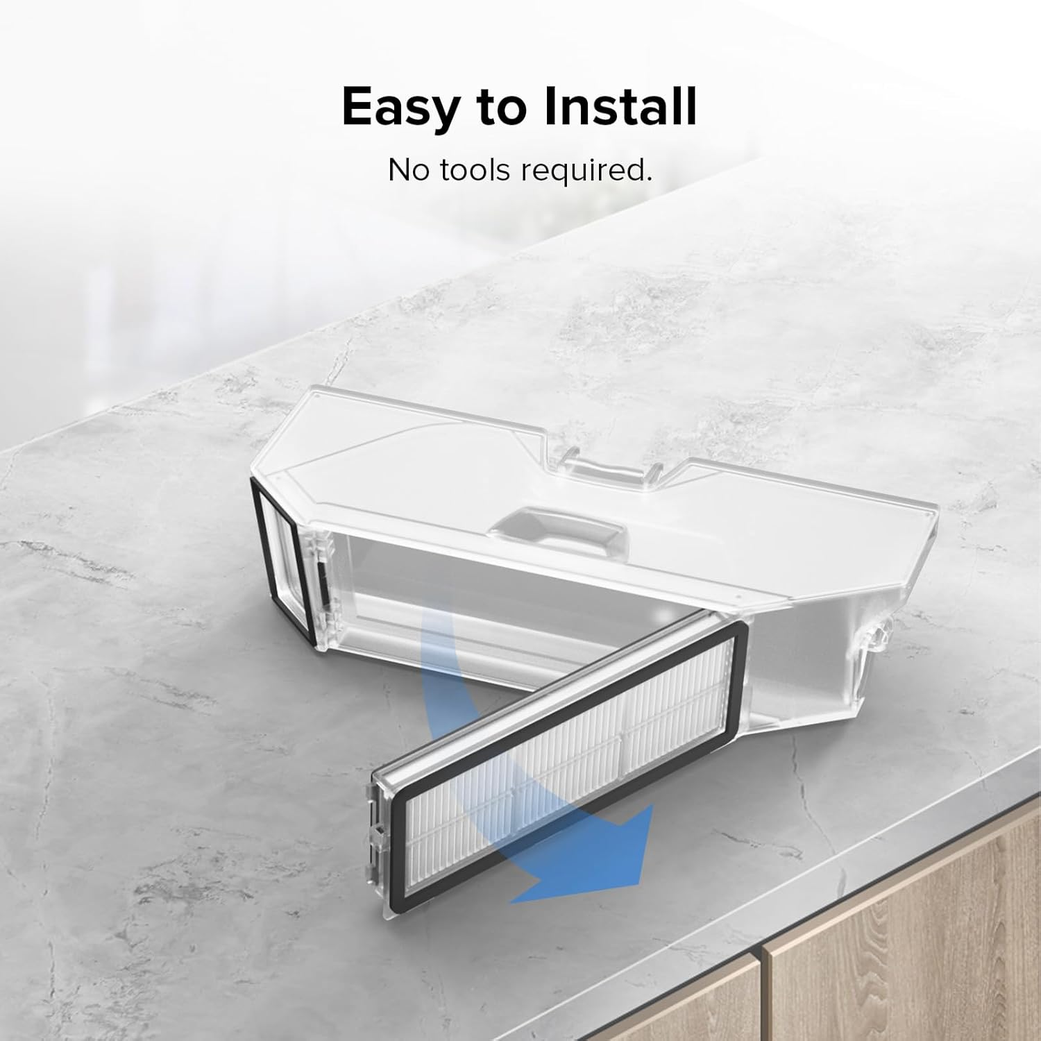 roborock Qrevo S5V Robot Vacuum and Mop 2 Pack Washable Filters