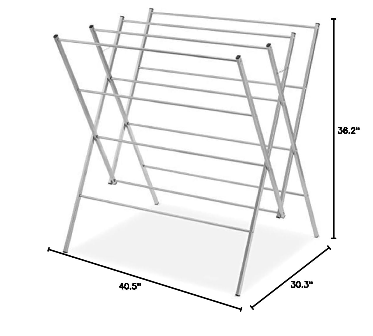 Whitmor Oversized Metal Drying Rack, Silver