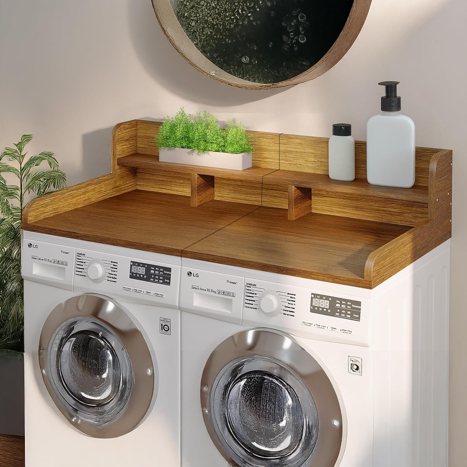 Washer Dryer Countertop with Shelf, 54