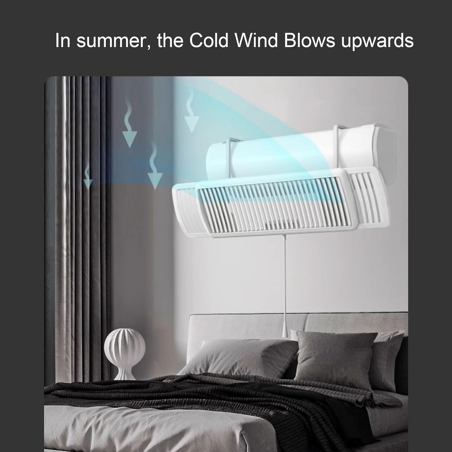 Adjustable and Universal Air Conditioner Deflector, Air Conditioning Windshield for Wall Air Conditioning, No Installation