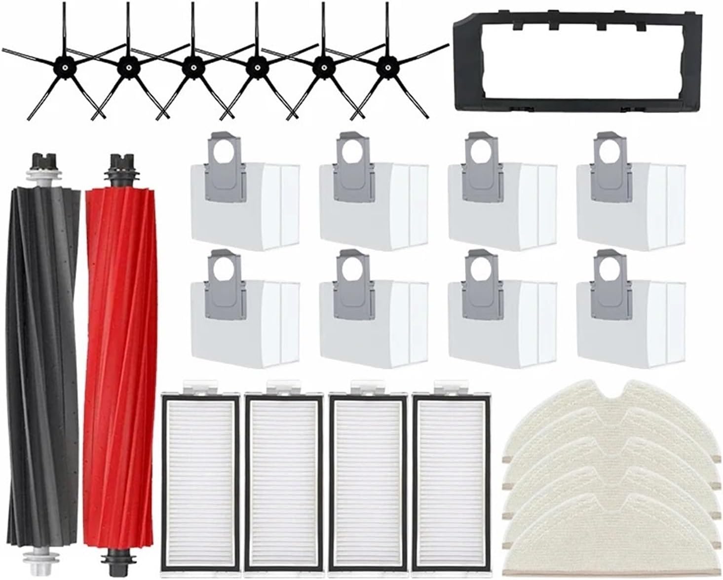 Compatible with Roborock Q8 Max, Q8 Max+, Q5 Pro, Q5 Pro+ Robot Vacuum Cleaner Main Brush Cover Hepa Filter Mop Pad Spare Parts Accessories(Chocolate)