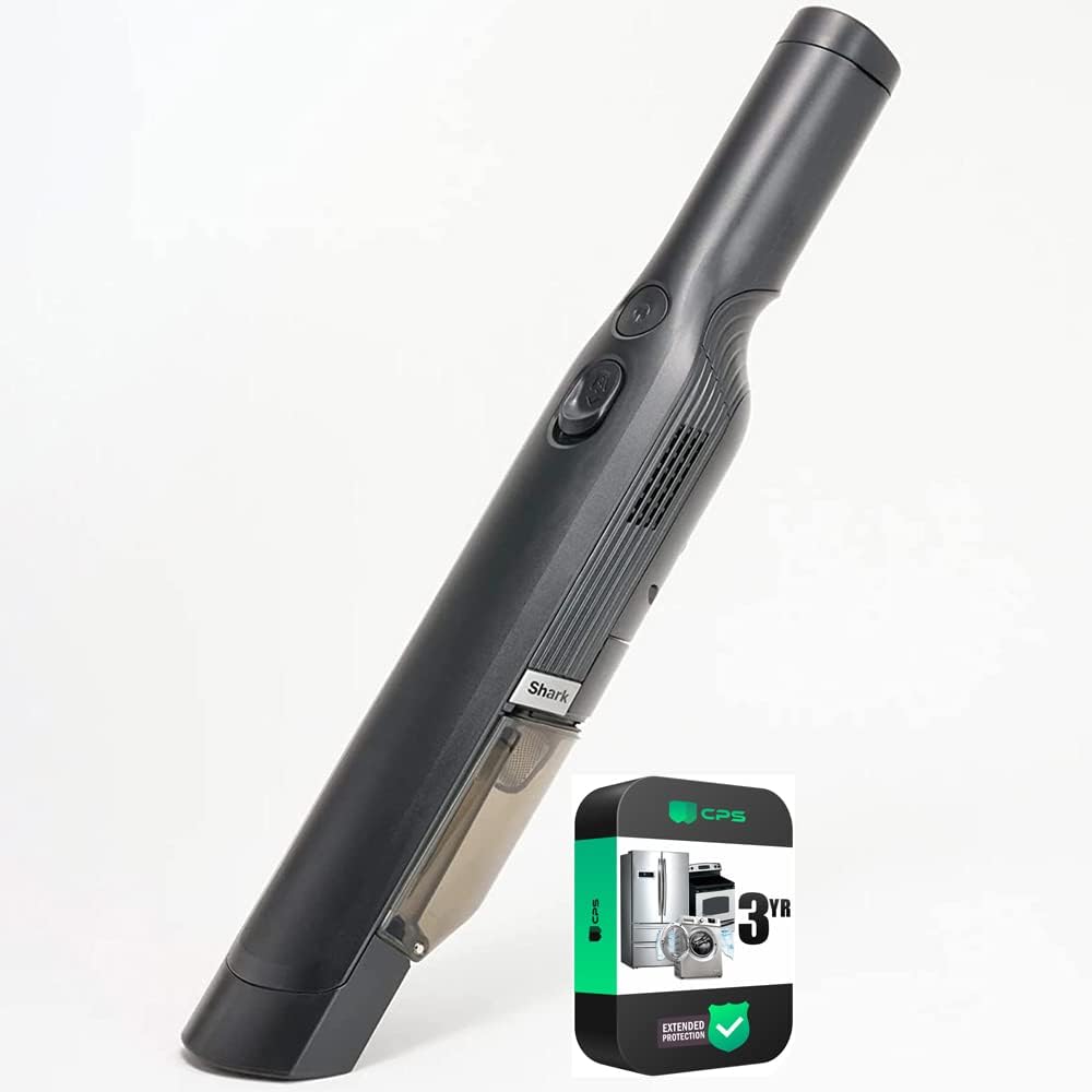 Shark QV201BK WANDVAC Handheld Vacuum and Charging Dock Black Bundle with 3 YR CPS Enhanced Protection Pack (Renewed)