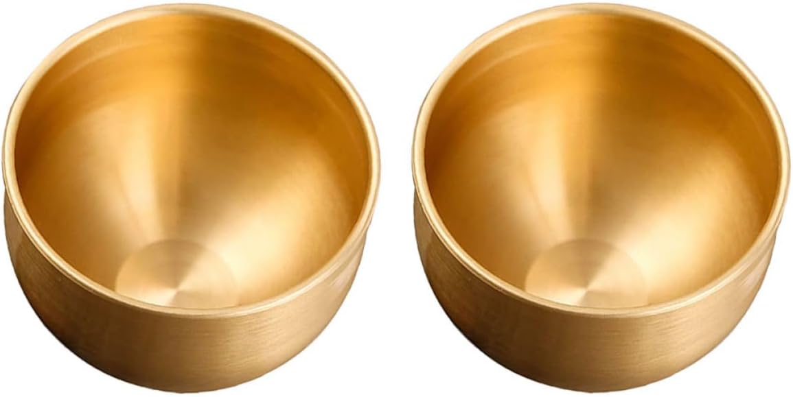 Brass Tea Cups Small Household Teacup Set Vintage Design Stable Metal Water Mug for Tea Coffee