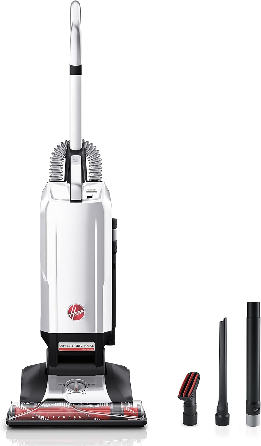 Hoover Complete Performance Corded Vacuum Cleaner, Bagged Vacuum Cleaner, Traps 99% of Dust Matter, Wide Cleaning Path, Includes Pet Upholstery Tool, Powerful Vacuum Cleaners for Home Use