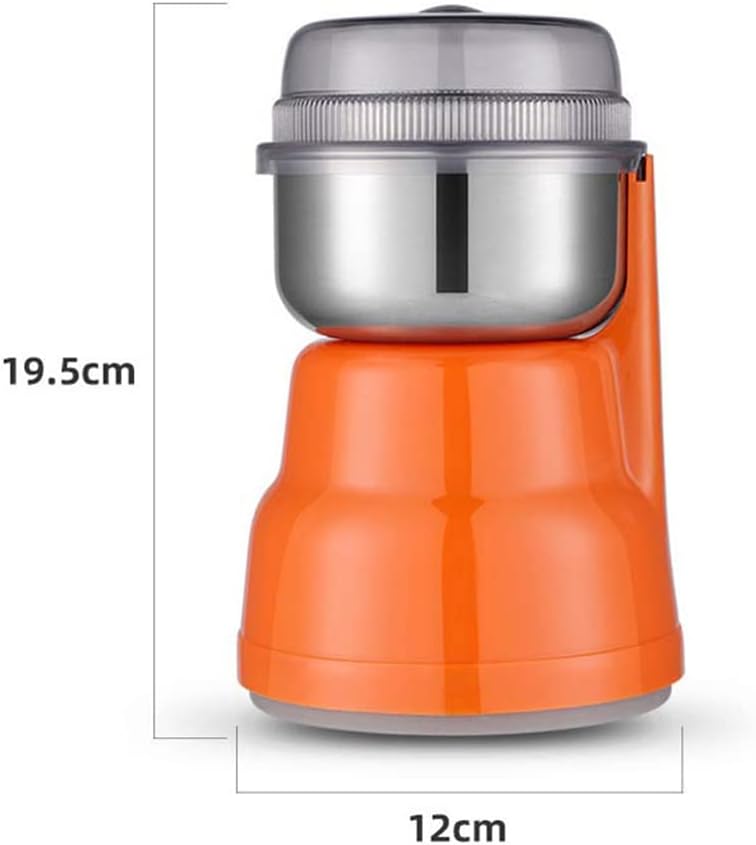 Multifunctional Smash Machine, 150W Electric Coffee Grinder Nuts Beans Spices Blender Grains Grinder Machine, Kitchen Household Herbs Chopper,Orange