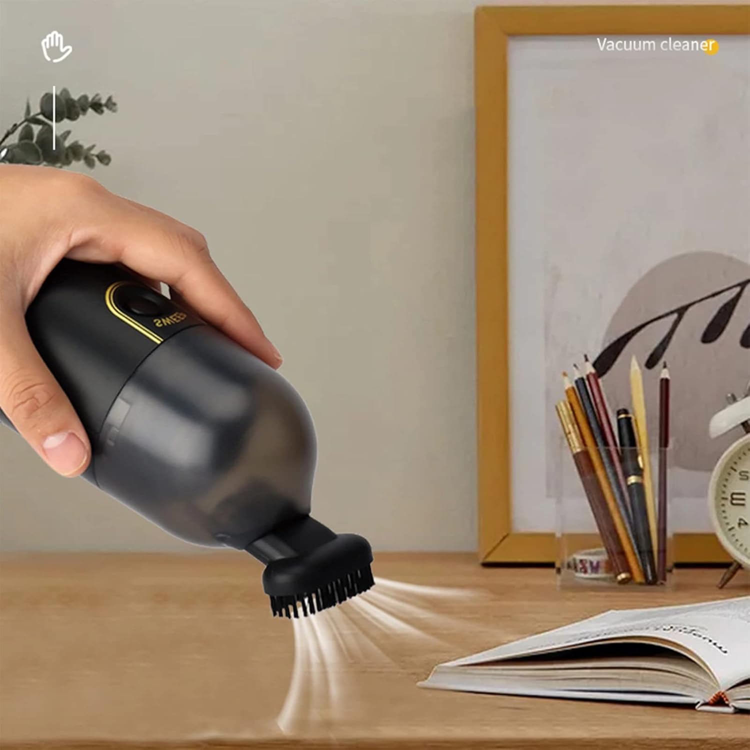 Wireless Car Vacuum Cleaner Portable Handheld Vacuum for PC Laptop Keyboard Home Desk Cheaning Vacuum Cleaner,Black