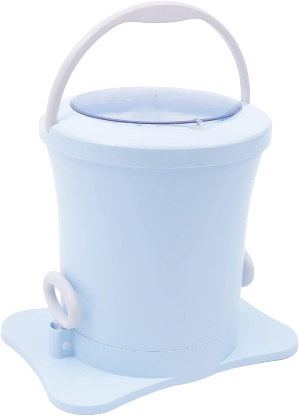 Manual Dehydrator Machine, Manually Pulling Rope Dryer, Non-Hand Operated Dehydrator, Portable Compact Spin Dryer Foot Type Electricity Free Dehydrator for Camping Apartments Clothes