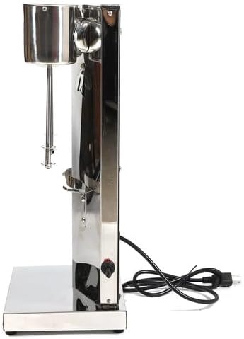 Electric Commercial Double Head Milkshake Maker, Drink Mixer Blender Machine with Adjustable Speed, Stainless Steel Milk Shake Machine with 2Cups for Home and Business