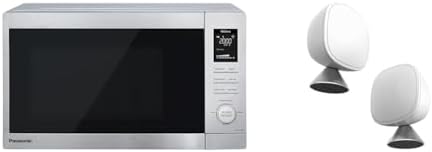 Panasonic 1.4 cu.ft Smart Inverter Countertop Microwave Oven 1200Watt, Alexa Compatible, Genius Sensor, Stainless Steel, 6.35 lbs Max Weight, 7 Power Levels, Auto Cook, Defrost, Reheat
