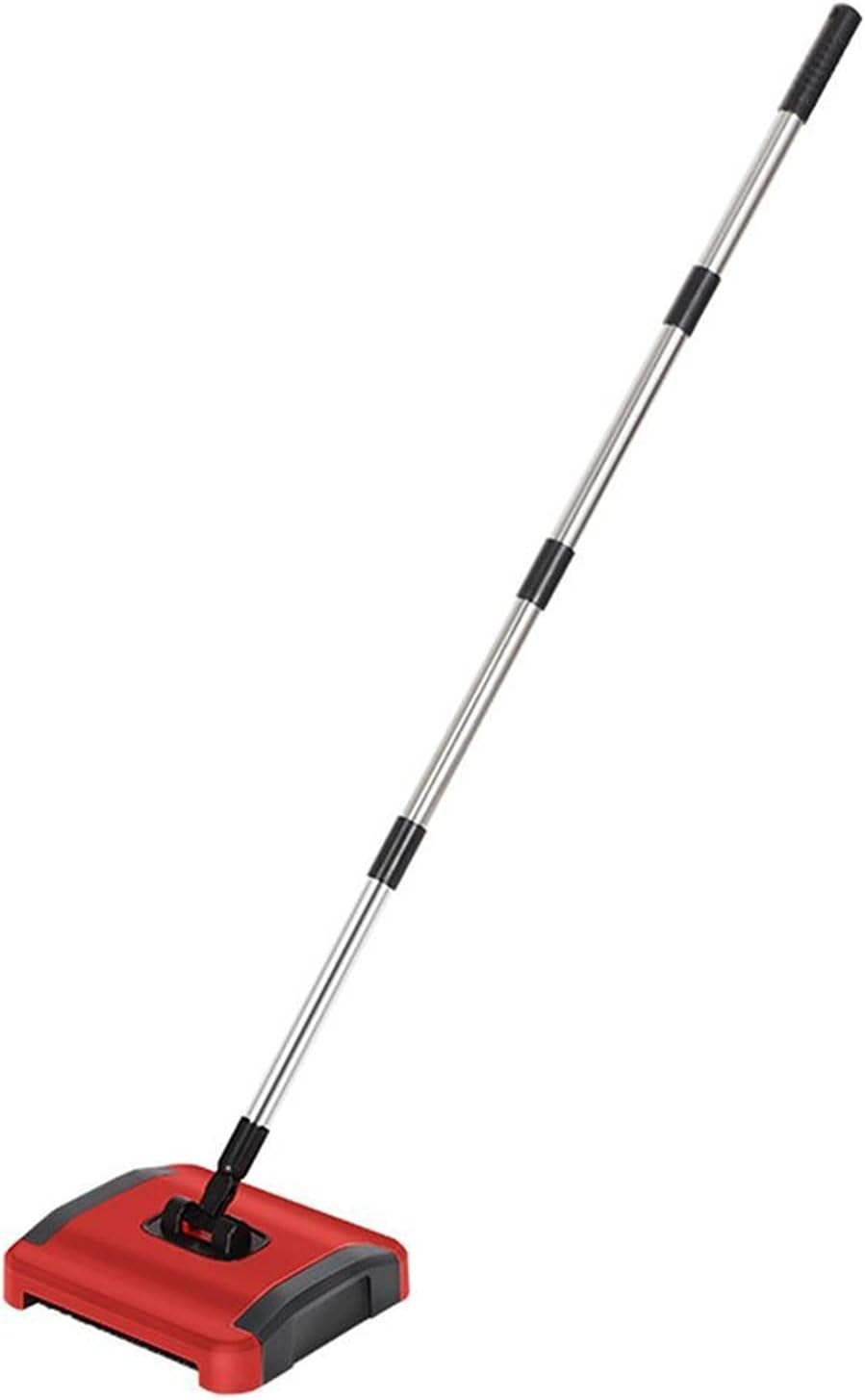 Robot Vacuum Cleaner Carpet Floor Sweeper Cleaner Hand Push Automatic Broom for Home Office Rugs Dust Scraps Paper Cleaning with Brush Cleans Hard Floor to Carpet (Color : Red) (Red)