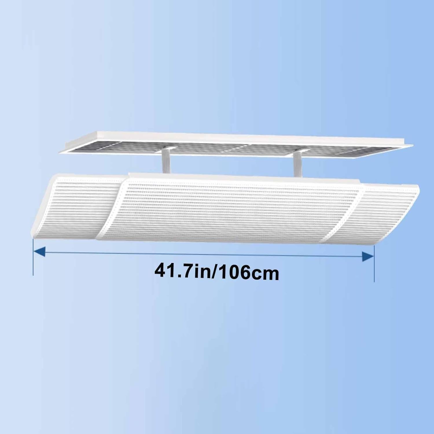 Adjustable AC Vent Deflector - Anti-Direct Blowing Air Conditioner Diverter for Wall & Ceiling, 47in/106cm Airflow Control, Energy Efficient Cooling Solution