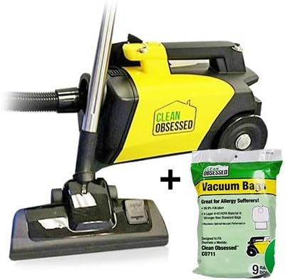 Clean Obsessed Commercial Lightweight Portable Canister Vacuum; Model CO711 (Cleaner with Kit)