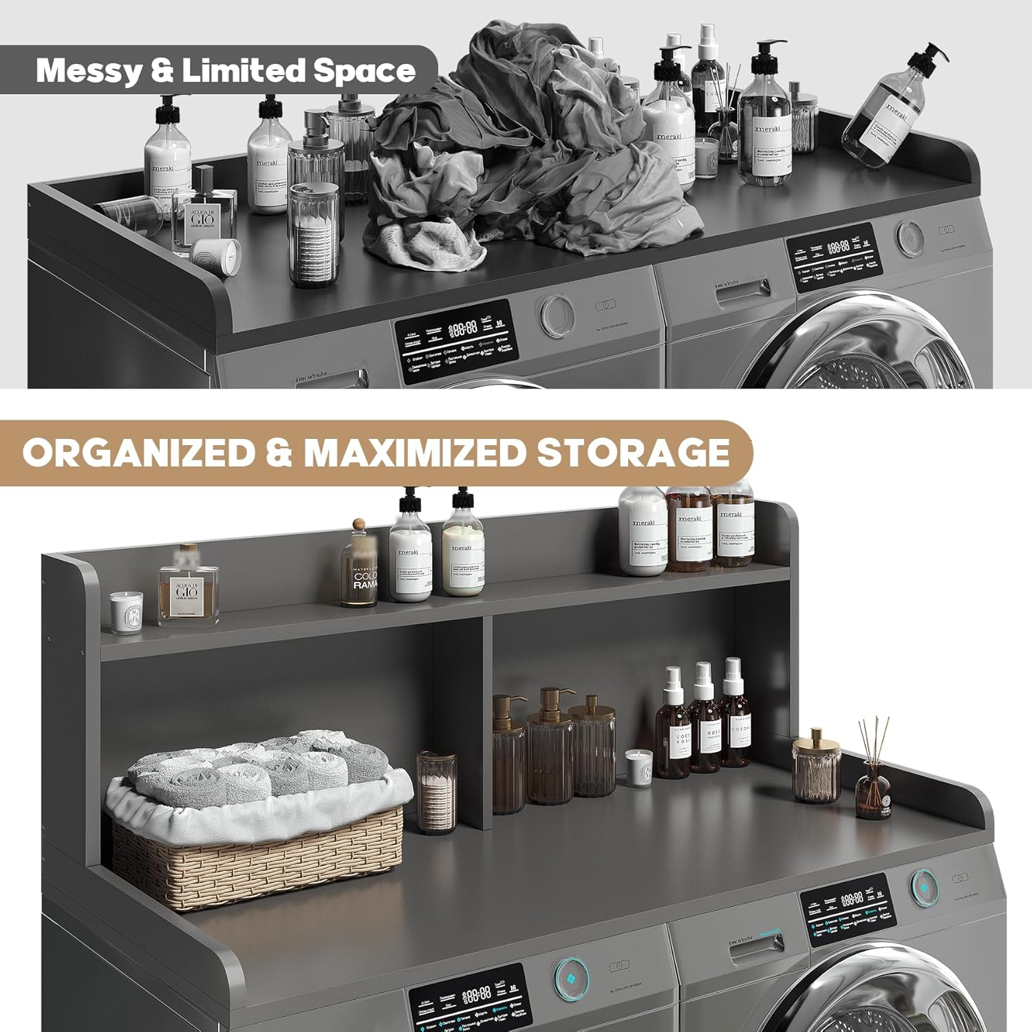 2-Tier Washer Dryer Countertop, 18.5