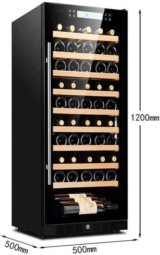 Wine Cooler Beverage Refrigerator 48 Bottle Beer Soda Cellar Fridge, Stainless Steel, Glass Door, Quiet Compressor Countertop Operation with Digital Control