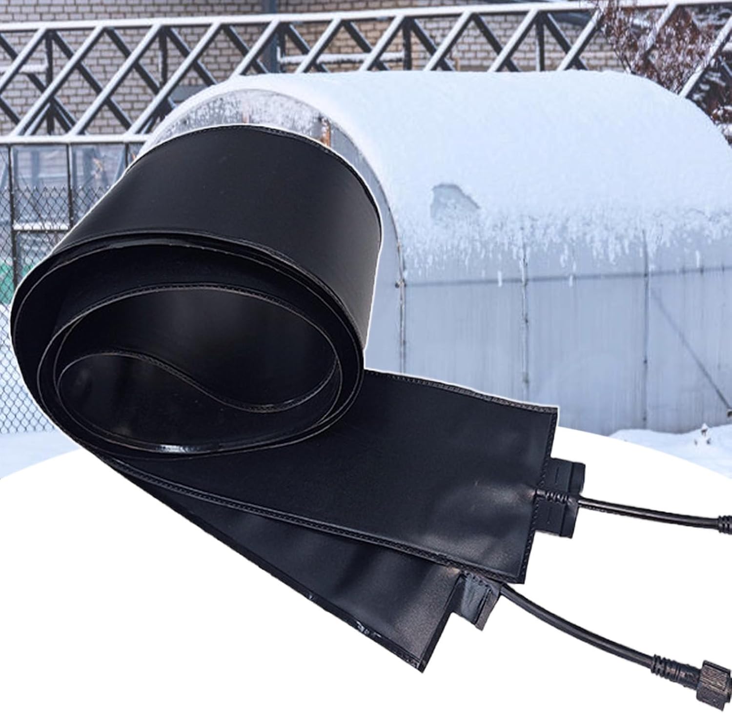 Outdoor Electric Snow Melting Mats for Roofs and Gutters, 12 cm Wide, Instant Heat Up to 113°F/45°C, Effective Rain Barrel Snow Melting Pads 75 cm