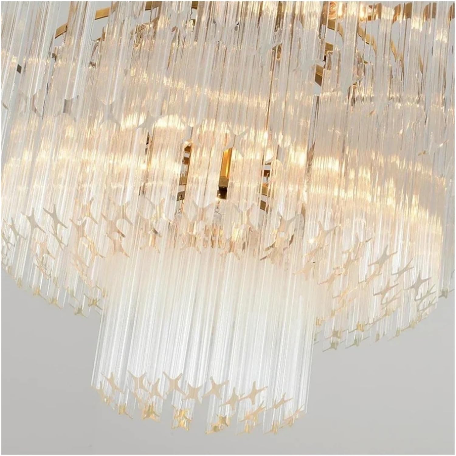 Crystal Led Light Luxury Villa Lobby Hanging Lamp Vintage Pendant Room Chandeliers,Household