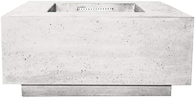 Prism Hardscapes Tavola 2 Concrete Gas Fire Pit (PH-406-5LP), Propane, Ultra White, 36x36-Inch