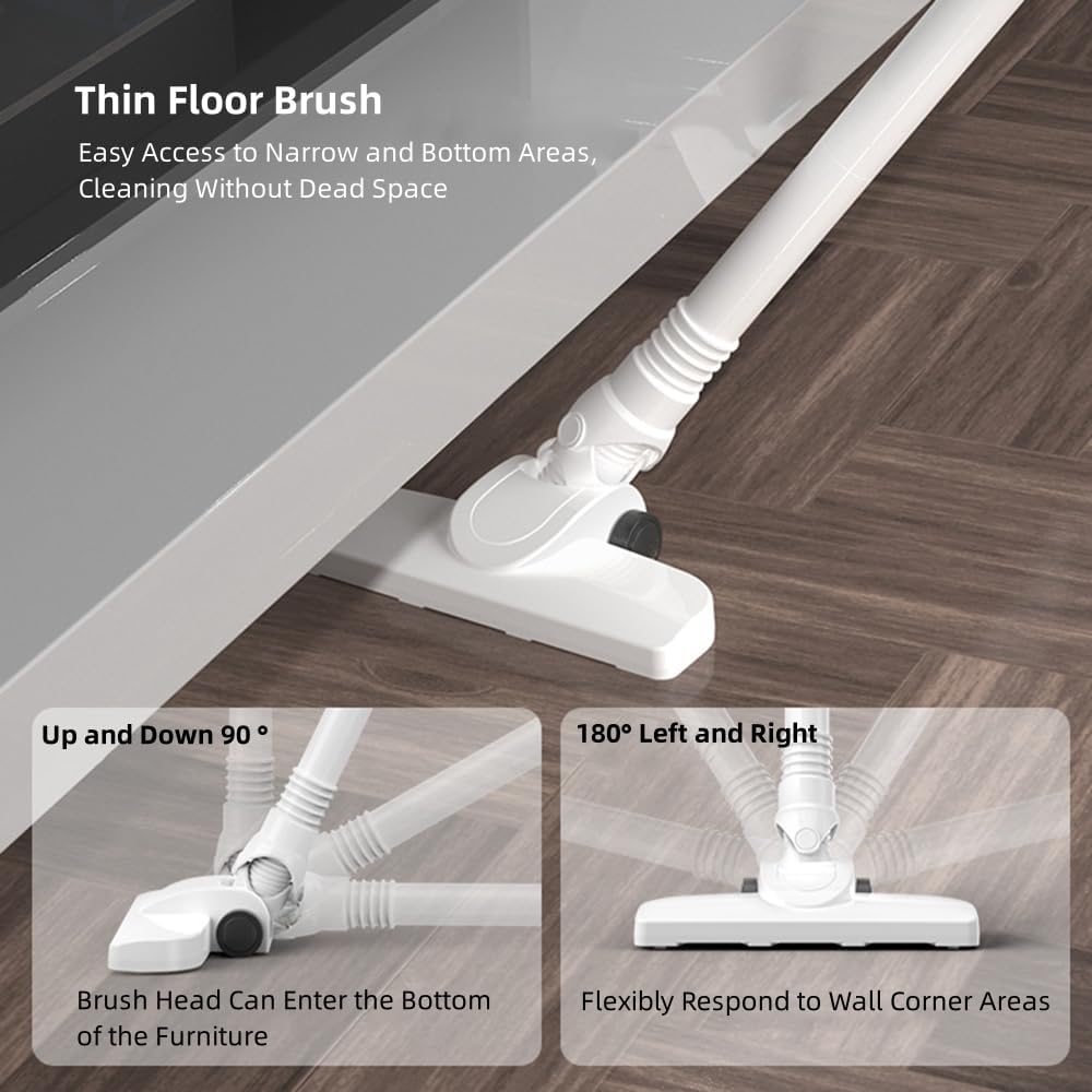 Lightweight Stick Vacuum Cleaner with HEPA Filter, 15000pa Powerful Suction Handheld Vacuum Corded Upright Vacuum Cleaner with Attachment, 400W Household Stick Vacuum for Pet Hairs Hardfloor