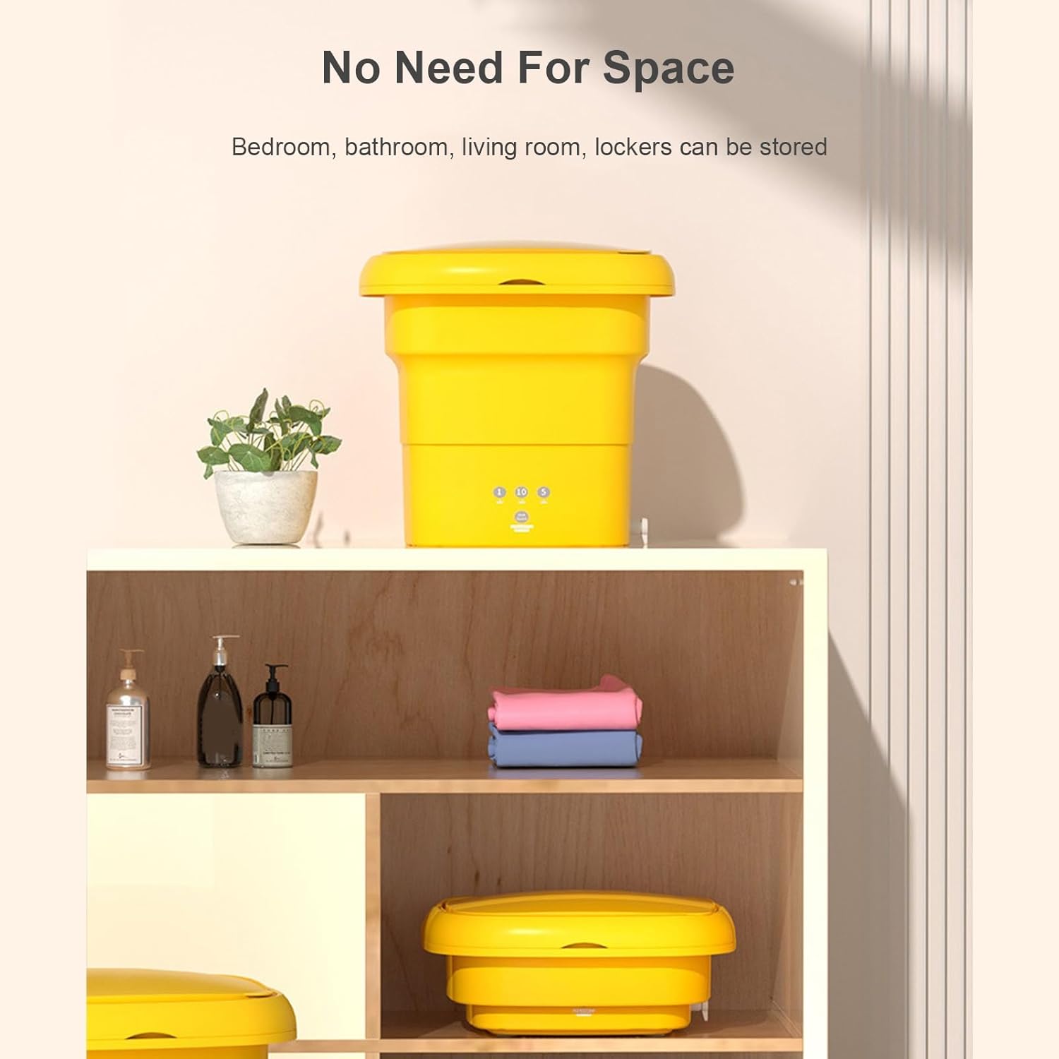 WHYATT Portable Washing Machine,4.5L Capacity, for Travel, Small Spaces, Lightweight and Easy to Carry