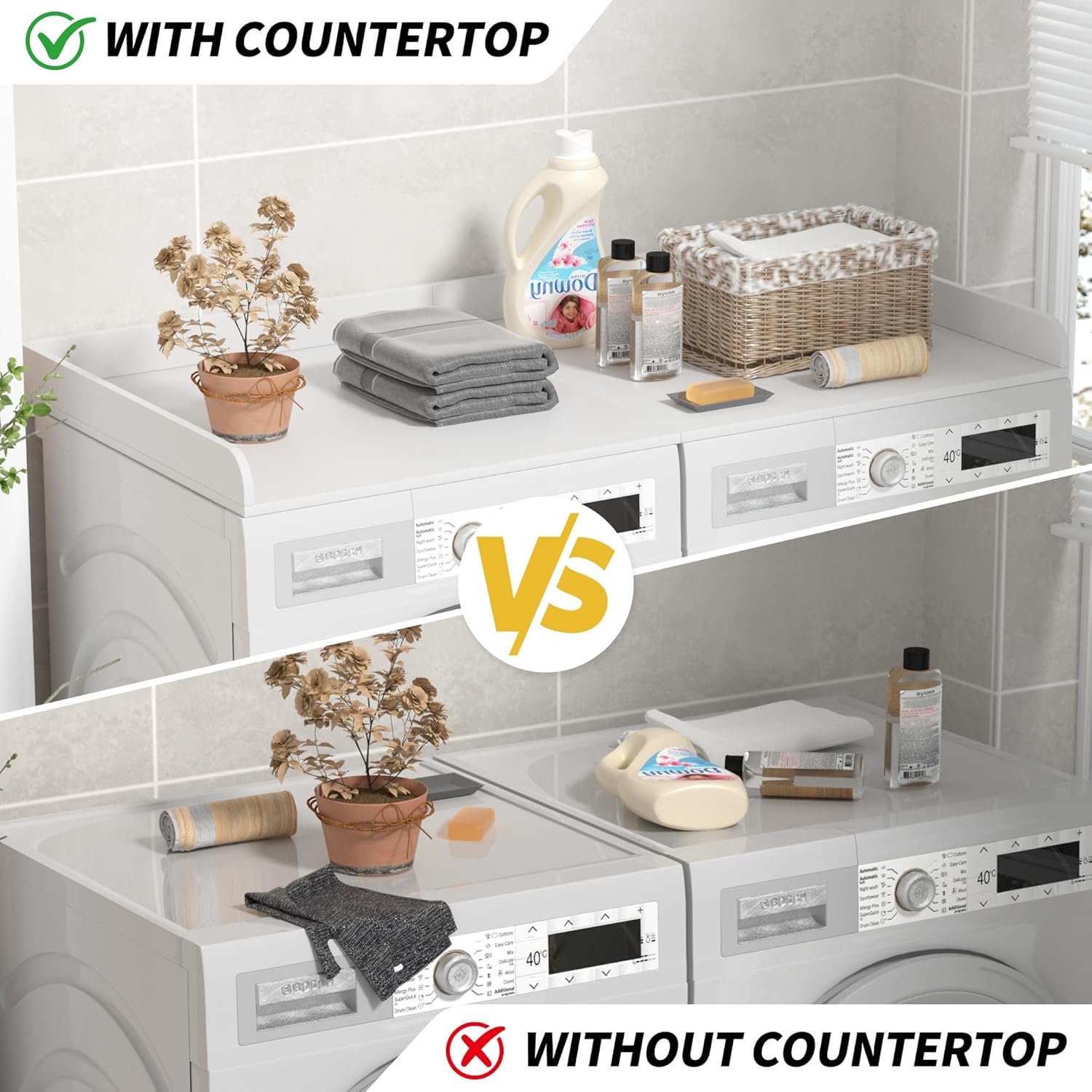 Foldable Washer Dryer Countertop, 27.5