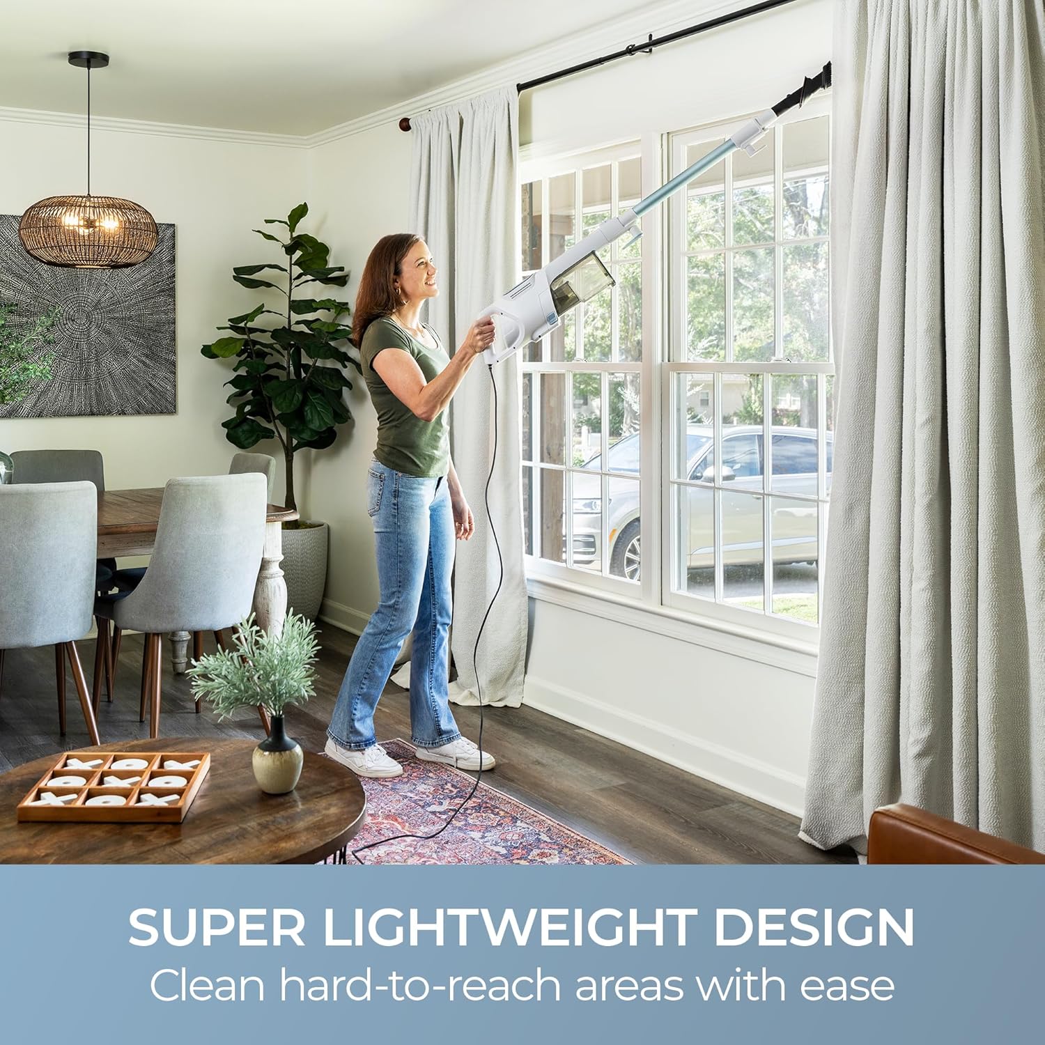 Kenmore CS2015 200 Series Corded Stick Vacuum, Detachable Hand Vac with 2-Motor Powerful Suction, Hair Eliminator Nozzle, LED Headlight & Swivel Steering for Carpets, Bare Floors and Couches