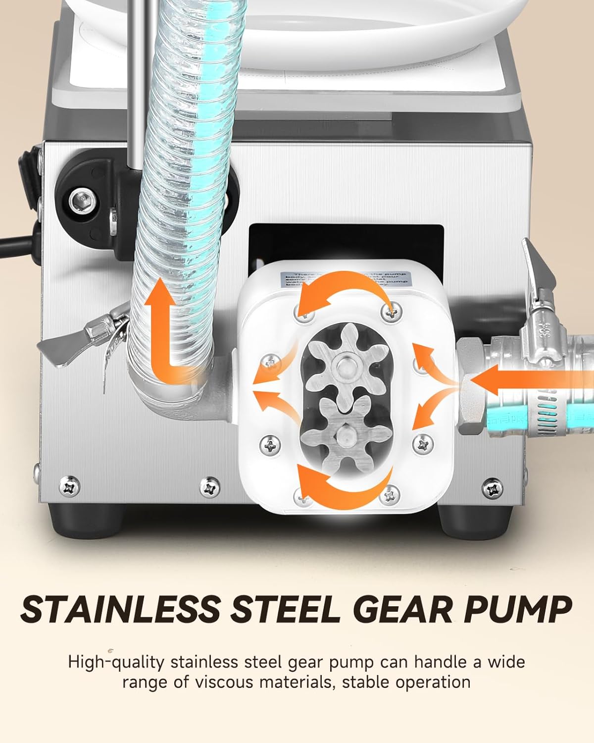 Viscous Liquid Filling Machine 2-IN-1 Honey Filling Machine, Automatic Weight Bottle Filling Machine for Oil, Laundry Detergent, Gel, Honey, Sauce