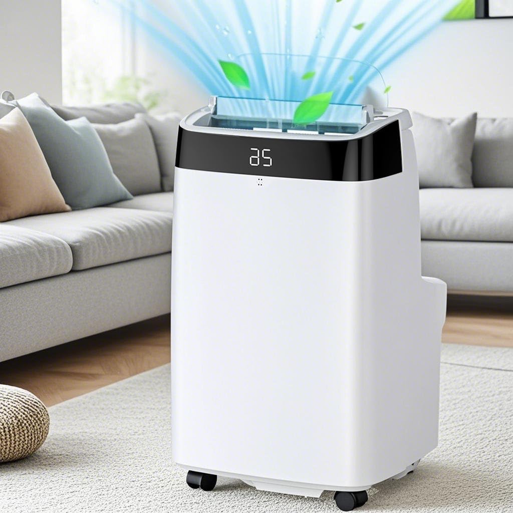 10000BTU Portable Air Conditioners, Cooling, Dehumidifier and Fan Modes 3-In-1 Air Conditioner, Portable AC with Window Kits, Exhaust Hose, 24h Timer, Cooling Up to 450 Sq.Ft