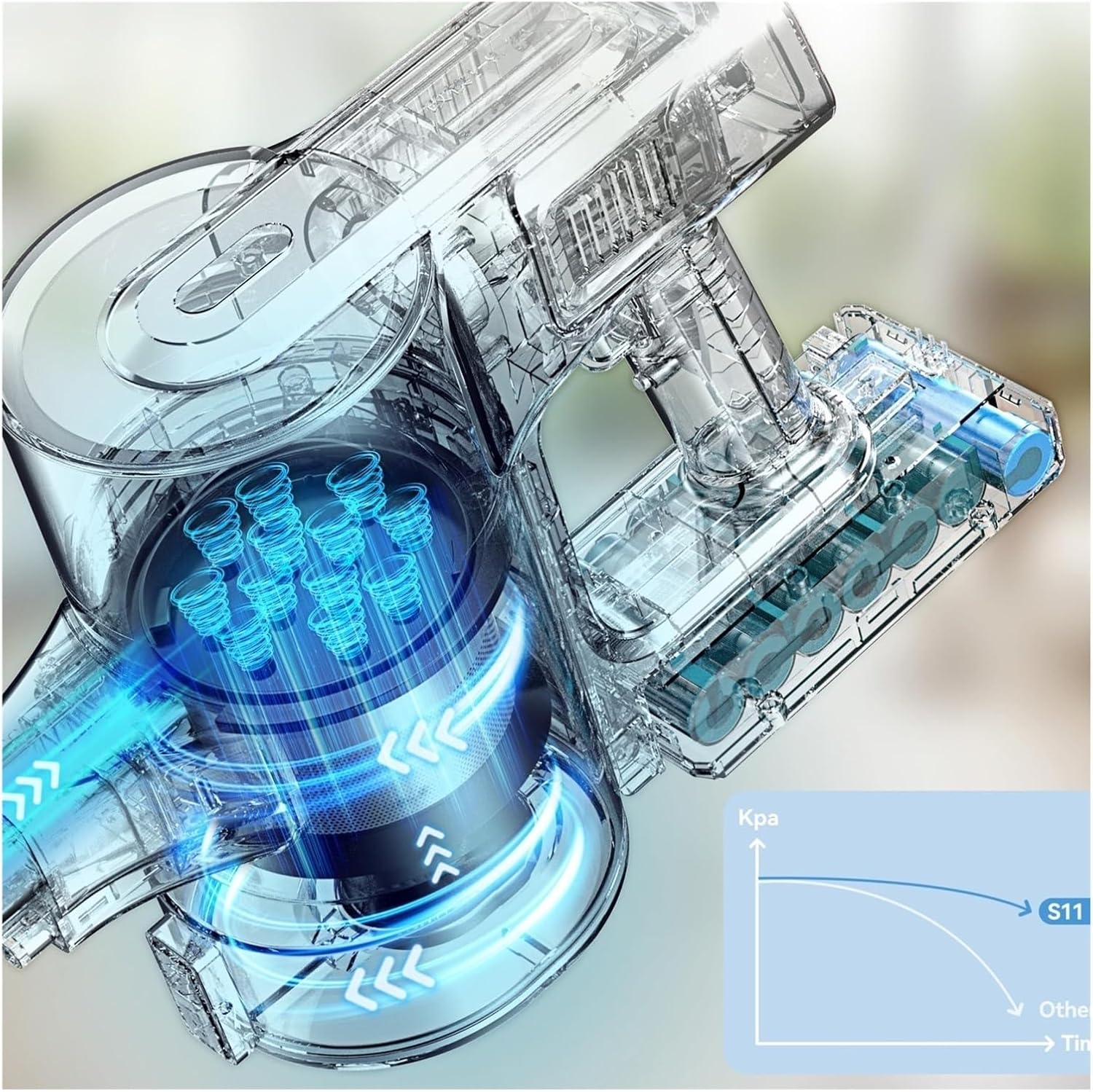 Cordless Handheld Vacuum Cleaner 30Kpa 350W Powerful 8 In 1 Lightweight Stick Vacuum Compatible With DEVOAC S11(S11 PRO Pink)