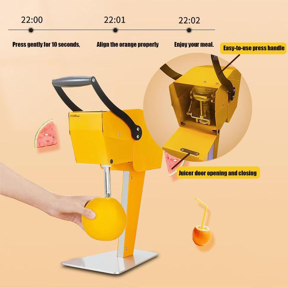 Fresh juicer,Electric Citrus Juicer,72W Commercial Orange Juice Squeezer for Oranges, Lemons, and Limes,Easy to Clean, Countertop Small Kitchen Appliance,10S Fast Juicer