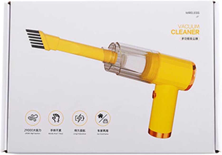 18000PA Car Wireless Vacuum Cleaner Powerful Cyclone Suction Home Portable Handheld Vacuum Cleaning Mini Cordless Vac,Yellow