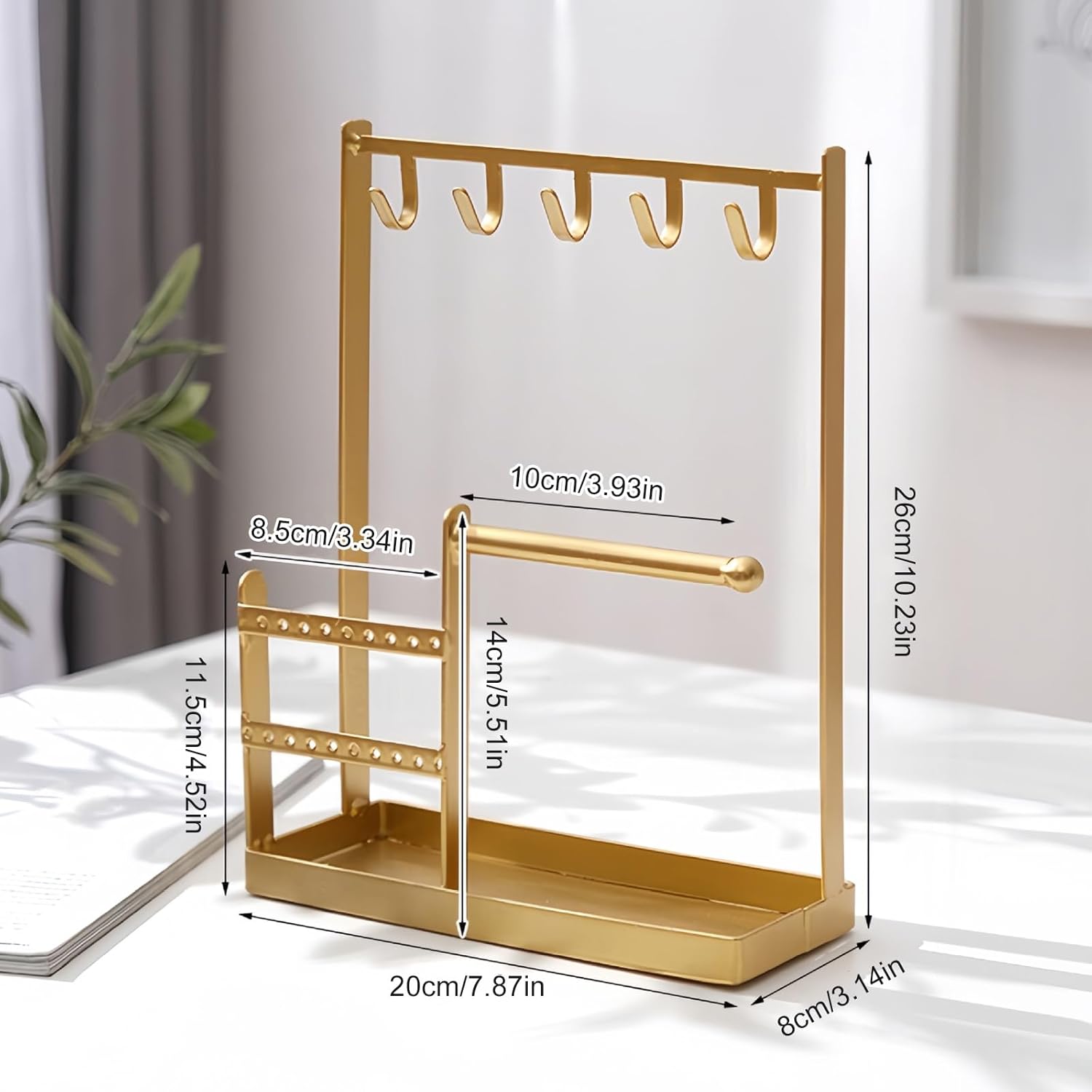 Sturdy and Earring Storage Holder with Easy Installation Ideal for Entryways Bedrooms or Vanity Tables Household Storage