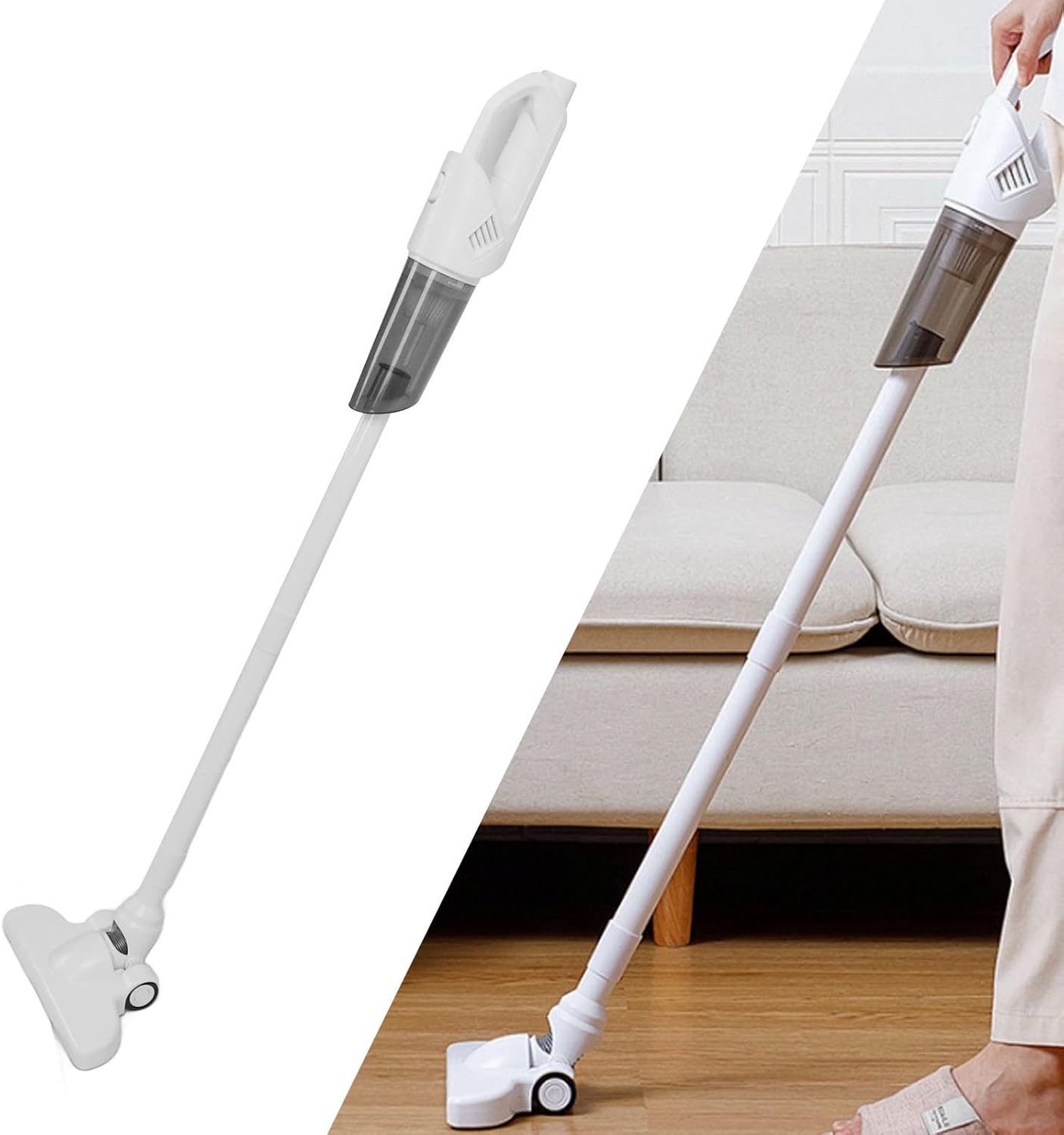 14.in Cordless Vacuum Cleaner, Rechargeable 966g Home Lightweight Stick Vacuum Cleaner, 58000rpm Powerful Suction, Versatile for Floor, Pet Hair, Carpet, Hard Floor, Furniture